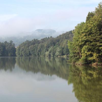 Wasserspiegelung und Nebel