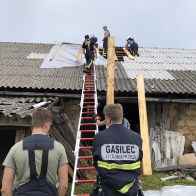 Dach Feuerwehr Leiter